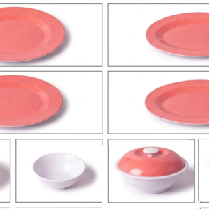 Melamine 38-Pcs Round Color New - Rose - Image 3