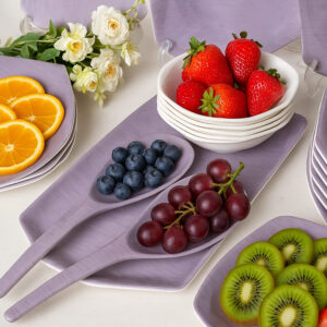 Melamine 38-Pcs Square Color New -purple - Image 3